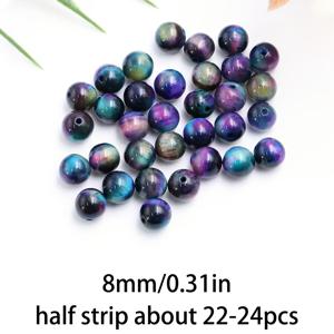 TEMU 6/8/10MM 천연 아름다운 원형 갤럭시 타이거 아이 스톤 비즈 팔찌 주얼리 제작 벚꽃 타이거 아이 루스 비즈 수제 주얼리 스트링 추가 목걸이 공예 용품, 이상적인 선물 선택