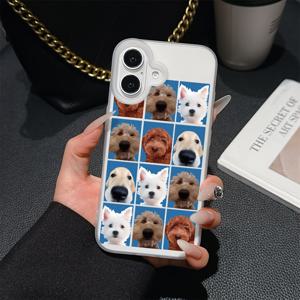 TEMU 귀여운 개 사진 폰 케이스, for iPhone 16, 15, 14, 13, 12, 11 Pro Max, Mini, XR, XS, X, 7, 8 Plus와 호환 가능, 부드러운 TPU 매트 백