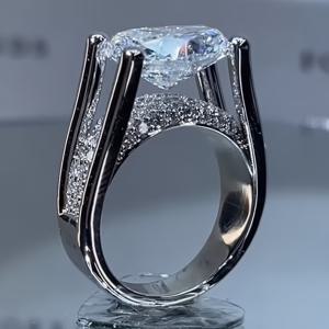 TEMU 풍성한 타원형 합성 지르코니아가 돋보이는 스타일리시한 구리 약혼 반지. 결혼식 및 일상 사용에 적합하며, 여자친구를 위한 훌륭한 발렌타인데이 선물입니다.