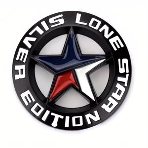 TEMU 자동차 로고 배지, Lonestar 텍사스 스티커, 자가 접착 금속 개인 맞춤형 자동차 엠블럼, 개조용 3D 배지 스티커, 텍사스 주 엠블럼에 적합