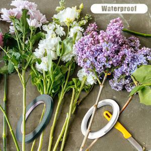 TEMU HEBALG 1/4인치 폭 꽃꽂이 테이프 2개 세트 - 녹색 및 투명 방수 저항 플로리스트 테이프, 부케, 화환, 인공 꽃, 줄기용 화병에 적합 - 홈 데코 및 선물 포장용 내구성 있는 공예 재료, 부케 고정 테이프 | 장식적인 꽃 만들기, 부케 액세서리