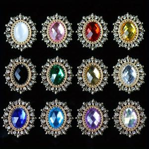 TEMU 한국 스타일 라인스톤 미러 헤어 액세서리 DIY 신부 머리장식 부적 장식 재료, 구두 의류 가방 소품 12개 세트