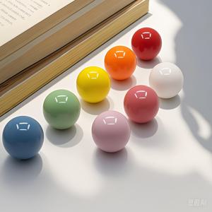 TEMU 8개 또는 6개 혼합 컬러 세라믹 서랍 손잡이, 유아용 옷장 및 주방 서랍용 라운드 광택 마감, 무료 포함 25mm 나사