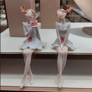 TEMU 세트/2 북유럽 스타일 창의적인 천사 꽃 요정 장식품 창의적인 소녀 침실 발코니 데스크탑 장식 생일 선물