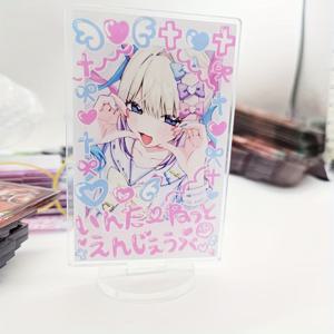 TEMU [2D 플랫] 2D 아크릴 플랫 데스크탑 장식 - 슈퍼 카와이 소녀 레드펜던스 온 카와이 10cm 두꺼운 크래프트 아크릴 스탠드, 데스크탑 장식, 데스크탑 장식, 선물