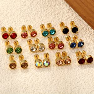 TEMU 24개/12쌍 혼합 드릴 스크류 플러그 귀걸이, 스테인리스 스틸 도금, 작은 크기와 섬세함, 변색 없음, 알레르기 방지, 데일리 매칭, 선물용으로 최고의 선택