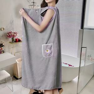 TEMU 1개 플로럴 패턴 웨어러블 목욕 타월 - 성인 솔리드 컬러 목욕 스커트 - 포켓형 속건성 목욕 가운 - 긴 목욕 타월 - 욕실 용품 - 사우나 반바지 스파 랩 - 욕실 추가품|수건|샤워커튼|샤워가운