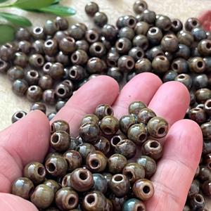 TEMU DIY 주얼리 만들기용 빈티지 8mm 대형 구멍 세라믹 비즈 100개 세트, 목걸이 팔찌 귀걸이에 완벽한 창의적인 공예 재료