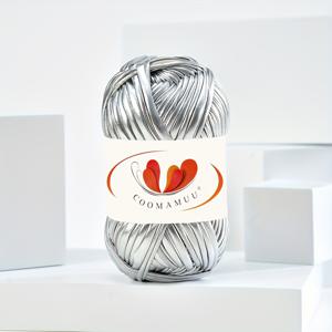 TEMU 1개 메탈릭 텍스처 리본 실 - DIY 지갑 만들기용 반짝이는 메탈릭 실, 수제 니팅 및 크로셰 프로젝트 - 어머니의 날 선물 공예 재료, 니팅 액세서리 및 용품, 반사 표면, 장식 스풀, 광택 마감, 고품질 실, DIY 지갑 제작