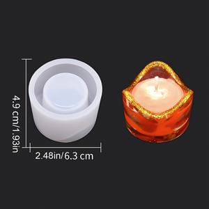 TEMU 실리콘 캔들 몰드, 레진 및 에폭시 수지용, 비누 만들기 실리콘 왁스 홀더 몰드 - DIY 석고 다육식물 화분, 보석 보관 공예 클레이 몰드 세트