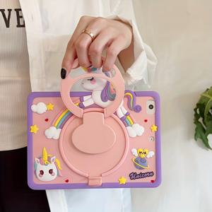 TEMU 360도 회전 보호 케이스, Fly Unicorn, 삼성 태블릿 Tab A7/A8/A9/A9+ 호환, 완전 밀폐 및 낙하 방지