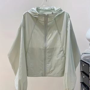TEMU 여성용 가벼운 통기성 후드 재킷 - 캐주얼 루즈핏 지퍼 업 아우터웨어, 민트 그린, 여성을 위한 여름 AC 재킷, 가벼운 재킷