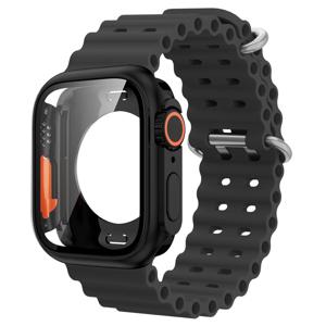 TEMU 하드 PC 강화유리 케이스 + 밴드, 애플워치 40mm 41mm 42mm 44mm 45mm 49mm Ultra용, SE/SE2 시리즈 10 6 5 4 호환, 충격방지 보호필름 & 소프트 스포츠 브레이슬릿 (여성&남성)|남자팔찌