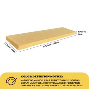 TEMU 세탁 가능한 벤치 매트, 미끄럼 방지 매트 - 실내 벤치, 창문, 피아노 벤치, 라운지 파티오용 두꺼운 소파 쿠션, 주방 매트로 다양한 가정 생활 장소에 적합