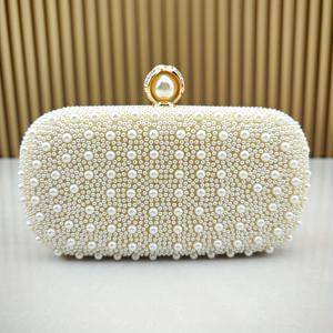 TEMU 1개 이브닝 백 라마단 웨딩 시즌 어머니의 날 여성 파티 핸드백, 우아한 레트로 수제 비즈 가방 클러치 크로스바디 체인 백, 연회·댄스·웨딩용