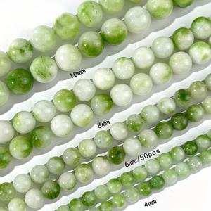 TEMU 고급 천연 페리도트 비즈 - DIY 주얼리 제작용, 4mm/6mm/8mm/10mm 사이즈, 팔찌·목걸이·귀걸이에 적합. 미광면 처리된 소재로 제작된 여성 및 비즈 선물 세트