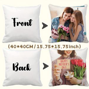 TEMU 개인 맞춤 사진과 텍스트가 한 개 포함된 커스텀 베개 커버입니다. 세 가지 사이즈로 제공되며 사이즈는 40X40Cm, 45X45Cm, 50X50Cm입니다. 이 제품은 베개 커버만 제공되며, 거실, 침실 또는 소파를 위한 완벽한 생일 선물이 될 것입니다.