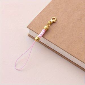 TEMU 25개 휴대폰 끈 로브스터 걸쇠, 탈착식 링 특징, 골드 로브스터 걸쇠와 옥수수 직조 코드가 있는 창의적인 선물 추가