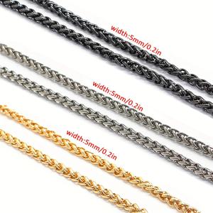 TEMU 5mm 철제 지갑 체인 스트랩, 어깨에 메는용 교체용, 모델 워커 아이언 랜턴 체인 스트랩, 핸드백 체인, 지갑 체인 스트랩, 금속 버클 포함, DIY 지갑 제작용