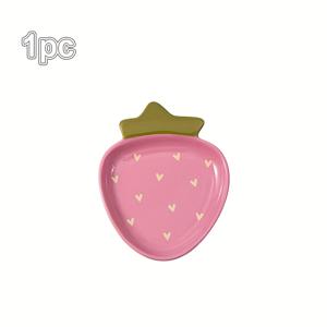 TEMU 1/2개 세라믹 스토브 스푼 레스트, 딸기 모양 귀여운 핑크 하트 스푼 레스트, 요리 스푼 레스트, 주방 카운터탑 장식, 집들이 파티, 결혼 선물 사용 가능