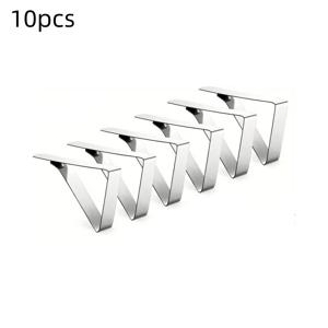 TEMU 10개 스테인리스 스틸 미끄럼 방지 테이블보 클립 - 4.5cm 헤비듀티 금속 클램프, 피크닉·파티·야외용, 테이블보·와인병·유리잔 고정, 야외 테이블 필수품, 심플한 디자인, 튼튼한 구조, 파티 호스트용