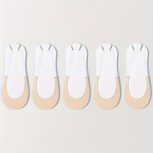 TEMU 여름용 아이스 파이버 원단 ローカット 인비저블 노쇼 가랑이 속통이 看见透透한 가는 팬티 속옷 양말 10개입/5켤레, 미끄럼 방지, 미끄럼 방지 뒤꿈치, 하이힐용