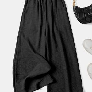 TEMU 우아하고 편안한 스타일리시 탄력 허리 다용도 카프리 팬츠