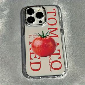 TEMU 아이폰 13/12/11/16 프로 맥스/15 프로/14 플러스 호환 토마토 폰 케이스, 충격 흡수, 미끄럼 방지, 초경량, 새로운 패션 트렌드 디자인, 남녀공용 고품질 TPU 보호 케이스