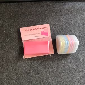 TEMU 2개 세트 재봉용 분필 샤프너, 휴대용 가정용 패브릭 분필 마커 액세서리 - 분필 샤프너 1개 + 혼합 색상 분필 10색 포함