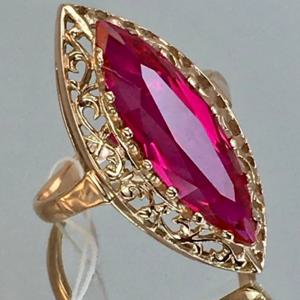 TEMU 수제 빈티지 구리 반지, 카빙 패턴의 속이 빈 디자인, 빨간 말 눈 모양의 합성 지르코니아 상감 장식, 여성용 데일리 스타일 고급 주얼리로 완벽