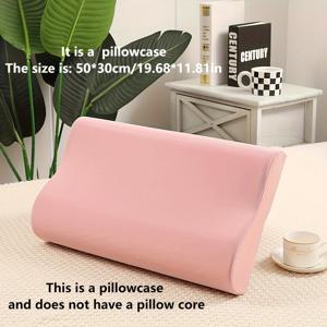 TEMU 여름용 아이스 파이버 원단 통기성 베개커버 50*30cm 웨이브 쿠션 커버, 내부 쿠션 미포함