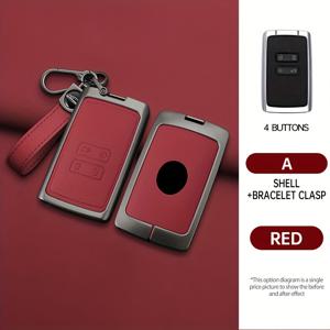 TEMU 동풍 르노 콜레오스 키 케이스, 콜레오스, 카자르 차량 전용 메탈 가죽 키 커버 남성용