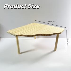TEMU 나무 햄스터 놀이 테이블 - 튼튼한 애완 동물 놀이터, 설치가 용이한 다기능 케이지 장식 액세서리, 부드러운 표면 끝, 햄스터, 쥐, 저빌 및 기타 작은 동물에게 적합