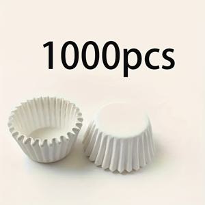 TEMU 1000개 케이크 페이퍼 홀더, 미니 페이퍼 컵 그램 컵, 초콜릿 페이퍼 캔디 페이퍼 컵, 방수 페이퍼 컵, 휴일 베이킹, 크리스마스, 할로윈, 발렌타인데이, 추수감사절, 졸업 시즌에 매우 적합