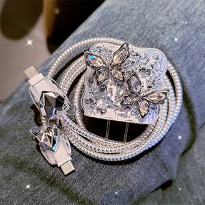 TEMU 아이폰 14 데이터 케이블 보호 케이스, 15 Pro Max 충전 케이블 호환, 구부러짐 방지, 11/12, 13 케이스 및 아이패드 20W에 적합