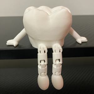 TEMU 귀여운 다관절 움직이는 치아 피규어, 전기 불필요, 취향에 맞게 페인트 가능, 침실 및 거실 홈 데코레이션에 적합, 이상적인 휴일 선물, 스타일리시하고 창의적인 움직이는 장식품