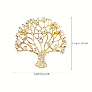 TEMU 세련되고 우아한 머니 트리 브로치, 클래식하고 고급스러운 동물 코사지, 드레스, 정장, 코트, 모자, 데일리 또는 파티 액세서리에 적합, 심플하고 정교한 디자인