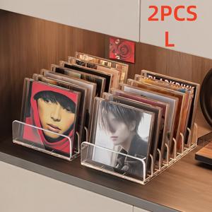 TEMU 1/2개 아크릴 CD 거치대, 최대 14개의 표준 CD 케이스 수납 가능, 미디어 선반 정리 및 보관용