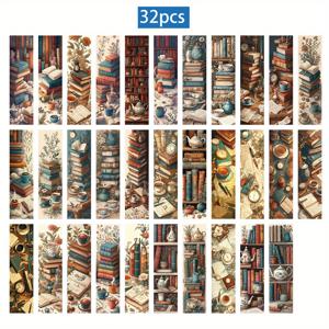 TEMU 32개 TLENPO 빈티지 북마크, 빈티지 커피 & 티포트 디자인 - 내구성 있는 종이, 아름다운 삽화, 책을 사랑하는 사람, 학생, 교사에게 적합한 아름다운 북마크 - 책을 읽는 사람에게 적합한 보상, 책을 사랑하는 사람에게 적합한 선물