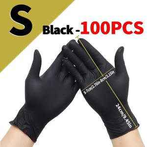 TEMU 블랙 니트릴 장갑, 일회용 장갑, 미끄럼 방지, 방수, 일상 가정 청소, 주방 설거지, 욕실 청소, 네일 아트, 미용, 애완동물 목욕용, 손끝 텍스처 장갑, 라텍스 프리, 먼지 없음