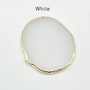 TEMU 단품 골드 엣지 레진 네일 아트 팔레트, 착용 가능한 네일 디스플레이 보드, 사진 소품, 네일 젤 및 오일 페인트 전용 컬러 믹싱 팔레트