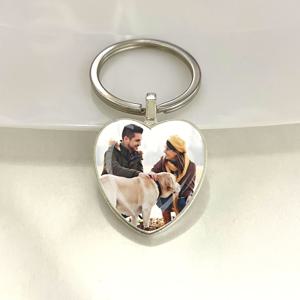 TEMU 1개 맞춤 로고 이미지 키체인 개인화 가족 커플 애완동물 사진 유리 볼록 하트 펜던트 키체인 사랑 걸이 액세서리 패션 주얼리 발렌타인데이 생일 파티 기념일 선물
