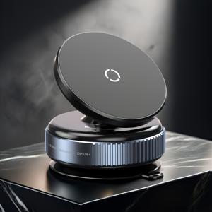 TEMU 360° 회전이 가능한 진공 흡착 컵 휴대폰 거치대, 마그네틱 양면 흡착 컵 디자인, 접착제 불필요, 접이식 및 접는 기능, 차량 및 가정용으로 적합, 최적의 마그네틱 링 성능 제공