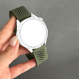 TEMU 22mm 20mm 실리콘 마그네틱 스트랩 (삼성 4/5/5 6 Pro Active 2, Amazfit GTR/GTS, HUAWEI GT3 GT4 호환), 통기성 좋은 여름 선물|스마트워치