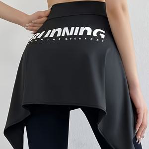 TEMU 여성용 스포츠 패션 레이스업 테니스 스커트, 엉덩이 커버 피트니스 요가 러닝 스커트, 비침 방지|스포츠|요가|여성의류