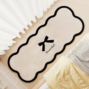 TEMU [제품] 벨벳 + 미끄럼 방지 바닥 + 850G/M² 1개 소프트 인조 리본 만화 벨벳 카펫 현관 매트 미끄럼 방지 욕실 매트 - 직사각형 욕실 카펫 - 현관 문 매트 현관 카펫 발 매트 세탁 가능, 경량, 미끄럼 방지 구역 매트|발매트