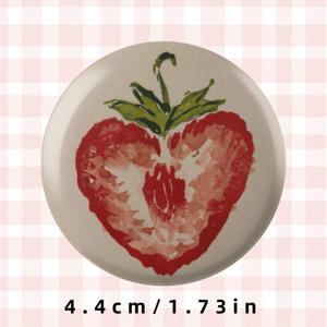 TEMU 2D 평면, 딸기 테마 브로치 핀 - 귀여운 & 창의적인 금속 브로치, 빨간색 & 흰색 딸기 디자인, 의류 및 가방 장식에 완벽, 독특한 휴일 선물 아이디어, 의류 액세서리 | 재미있는 디자인 | 내구성 있는 핀, 딸기 테마 아이템