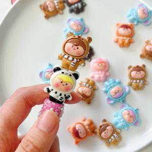 TEMU 랜덤 12개 스카프 베어 DIY 비즈 펜, 펜던트 장식 비즈, DIY 헤어클립 장식, 신발 장식, 폰 체인 백 체인 펜던트 만들기 재료, 휴일 필수품