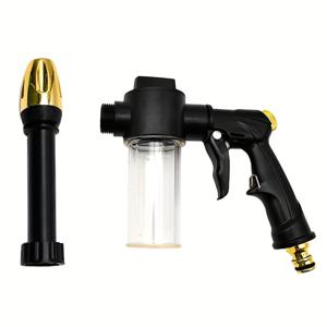 TEMU RV 물 호스 및 부속품 1개 1단계 고압 세척기 (폼 캐논 포함) - 긴 손잡이 스프레이 건, RV 청소, 자동차, 트럭, SUV, 정원 및 야외 청소, 청소, 가정용 정원 물뿌리개용 내구성 플라스틱|물총