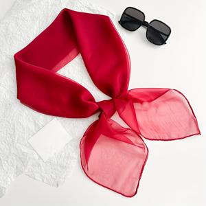 TEMU 대형 90x90cm 다용도 스퀘어 스카프, 15% 뽕나무 실크, 솔리드 컬러 스타일리시 랩, 여성용 장식용 쇼울, 봄, 여름, 가을에 필수 액세서리 – 엄마를 위한 완벽한 선물|스카프